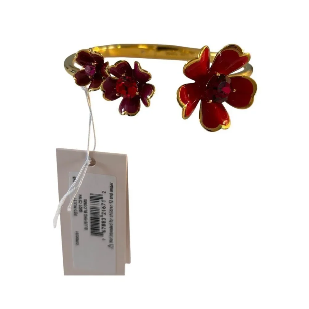 Kate Spade Gorgeous Blushing Blooms Hinged Cuff.
